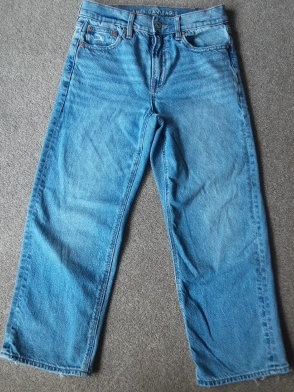 American Eagle Outfitters Womens Stovepipe Light Blue Relaxed Jeans